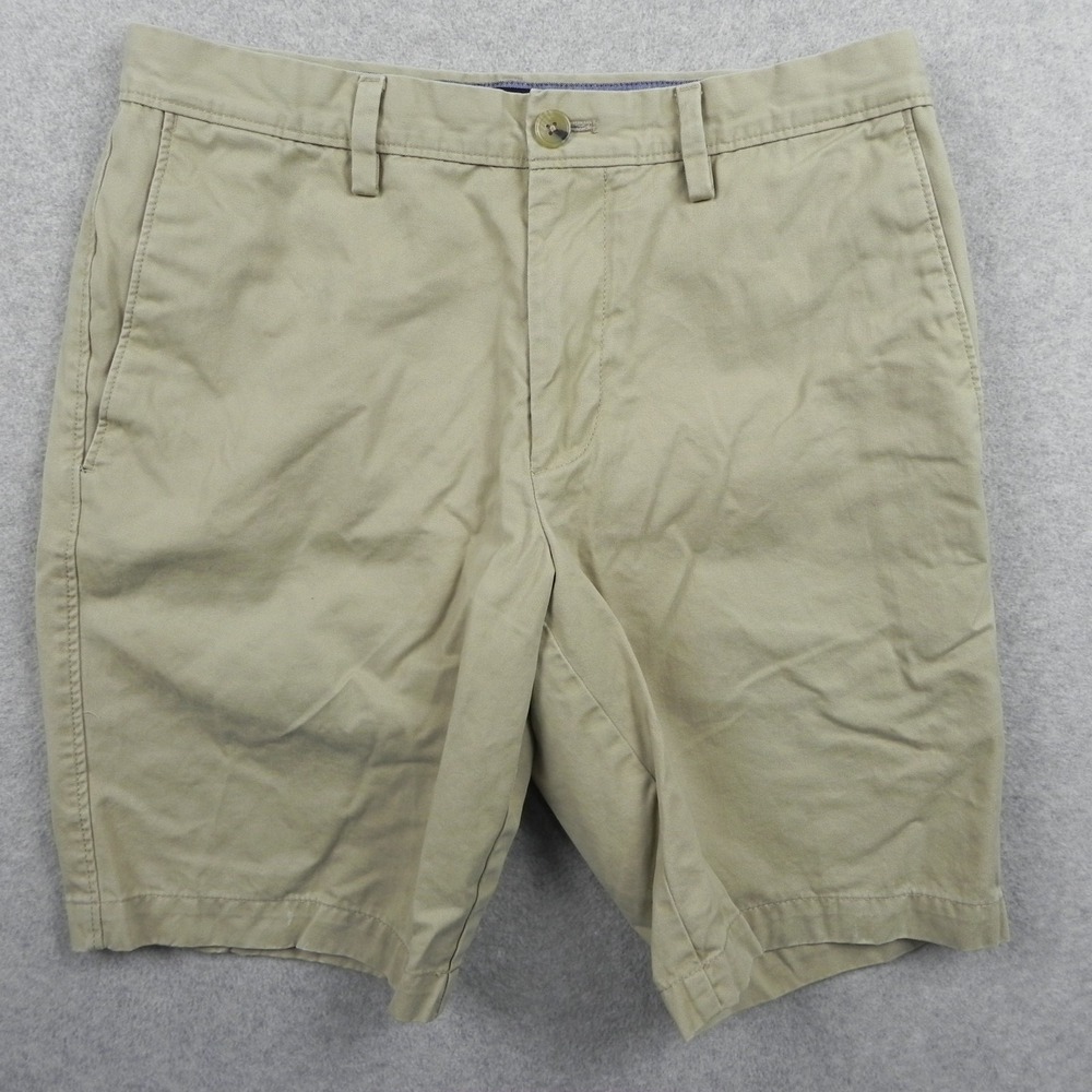 Banana Republic Shorts Mens 30 Aiden Chino Casual‎ Cotton Flat Front Tan Khaki